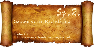 Szauervein Richárd névjegykártya