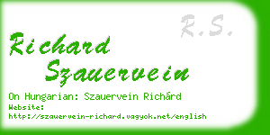 richard szauervein business card