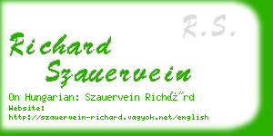 richard szauervein business card